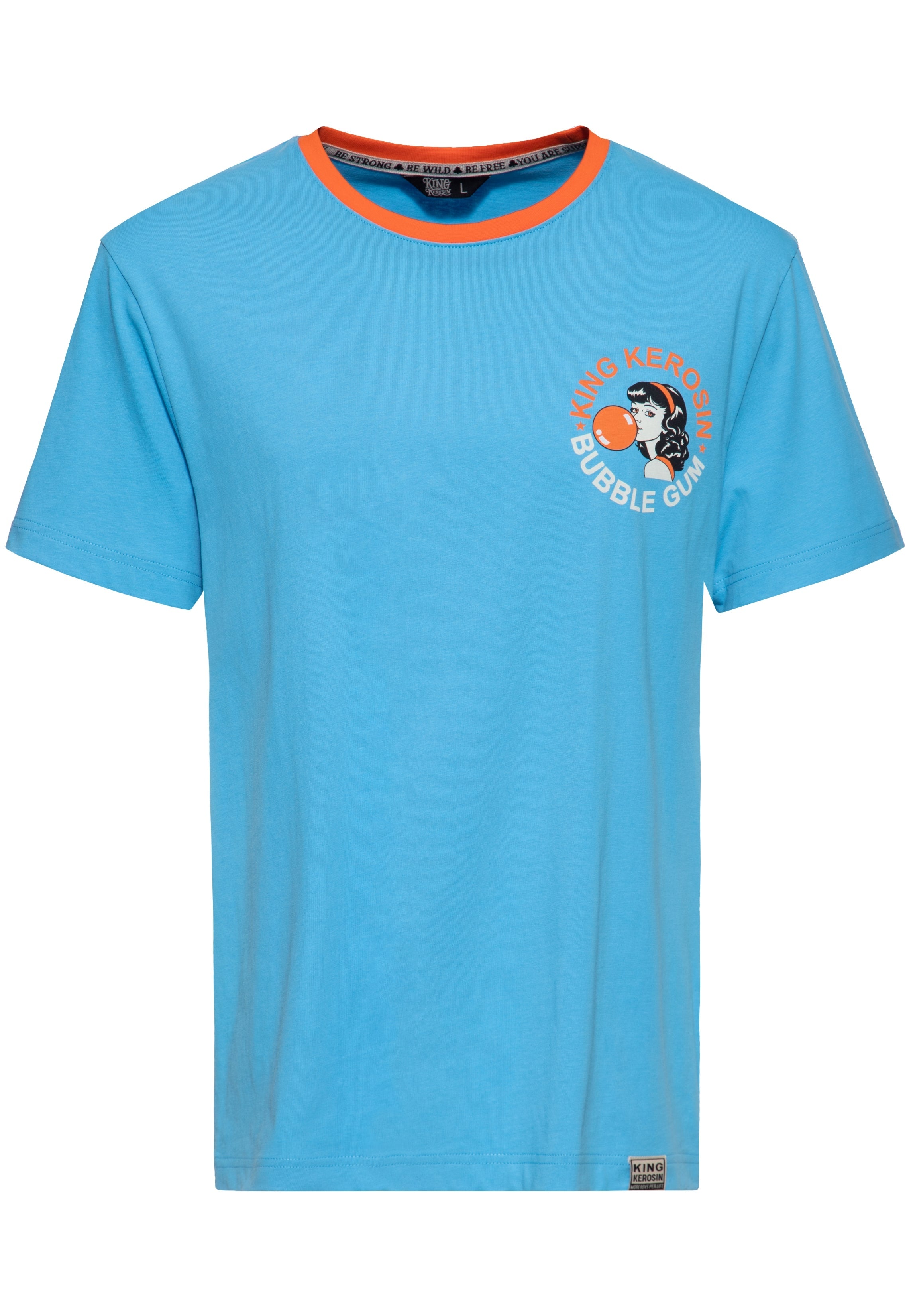 T-Shirt 'Bubble Gum' in Hellblau T-Shirts von King Kerosin