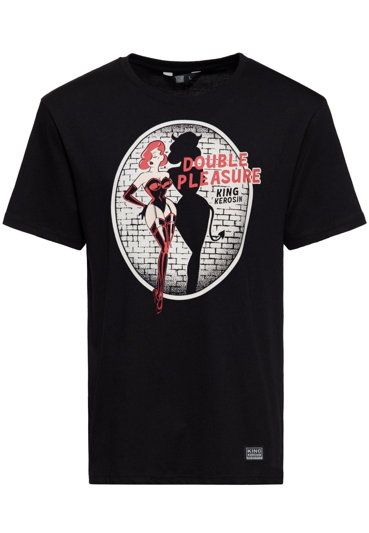 T-Shirt 'Double Pleasure' in Schwarz – T-Shirts von King Kerosin - Ansicht 1