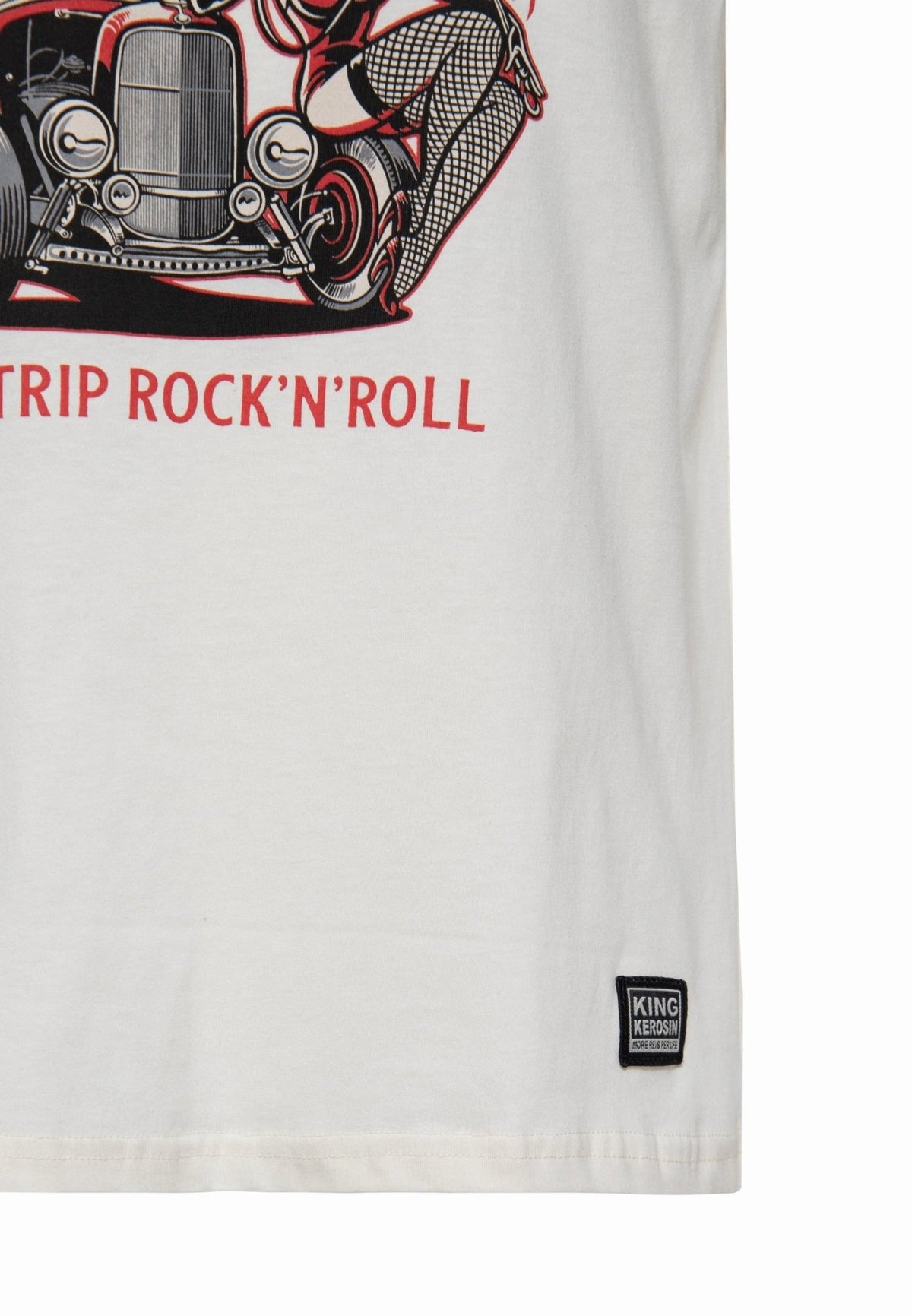 T-Shirt 'Dragstrip' in Offwhite – T-Shirts von King Kerosin - Ansicht 5
