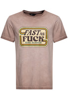 T-Shirt 'Fast As Fuck' in Hellbraun T-Shirts von King Kerosin