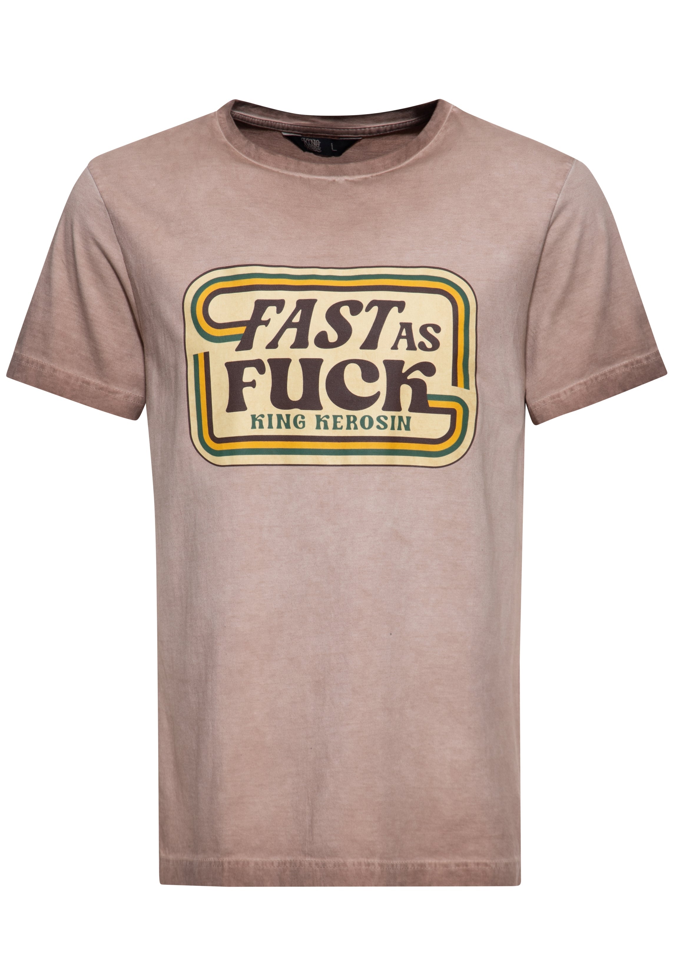T-Shirt 'Fast As Fuck' in Hellbraun T-Shirts von King Kerosin