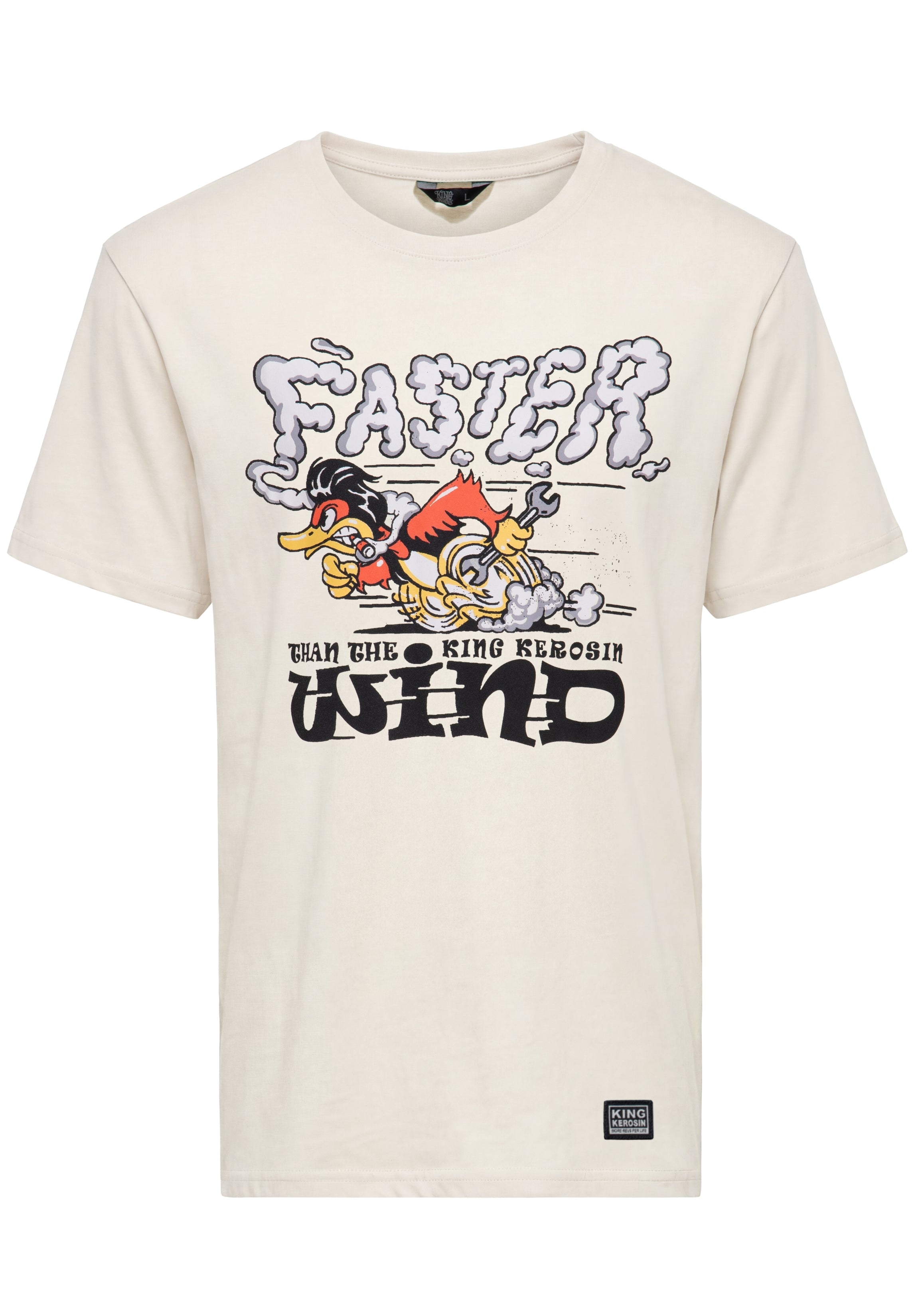 T-Shirt 'Faster Then The Wind' in Offwhite T-Shirts von King Kerosin