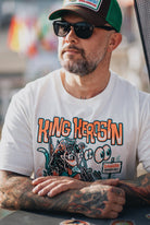 T-Shirt 'Get on the Throttle' in Offwhite – T-Shirts von King Kerosin - Ansicht 1