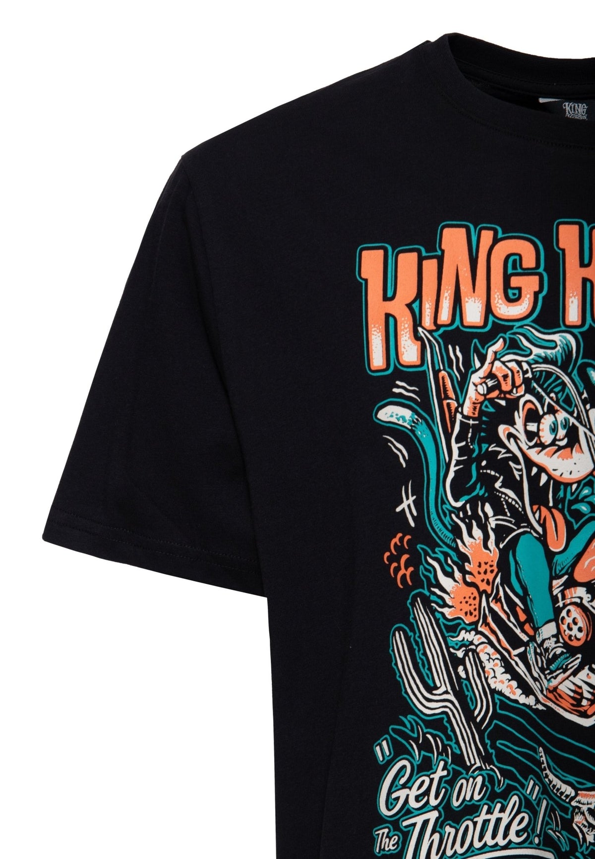 T-Shirt 'Get on the Throttle' in Schwarz – T-Shirts von King Kerosin - Ansicht 3