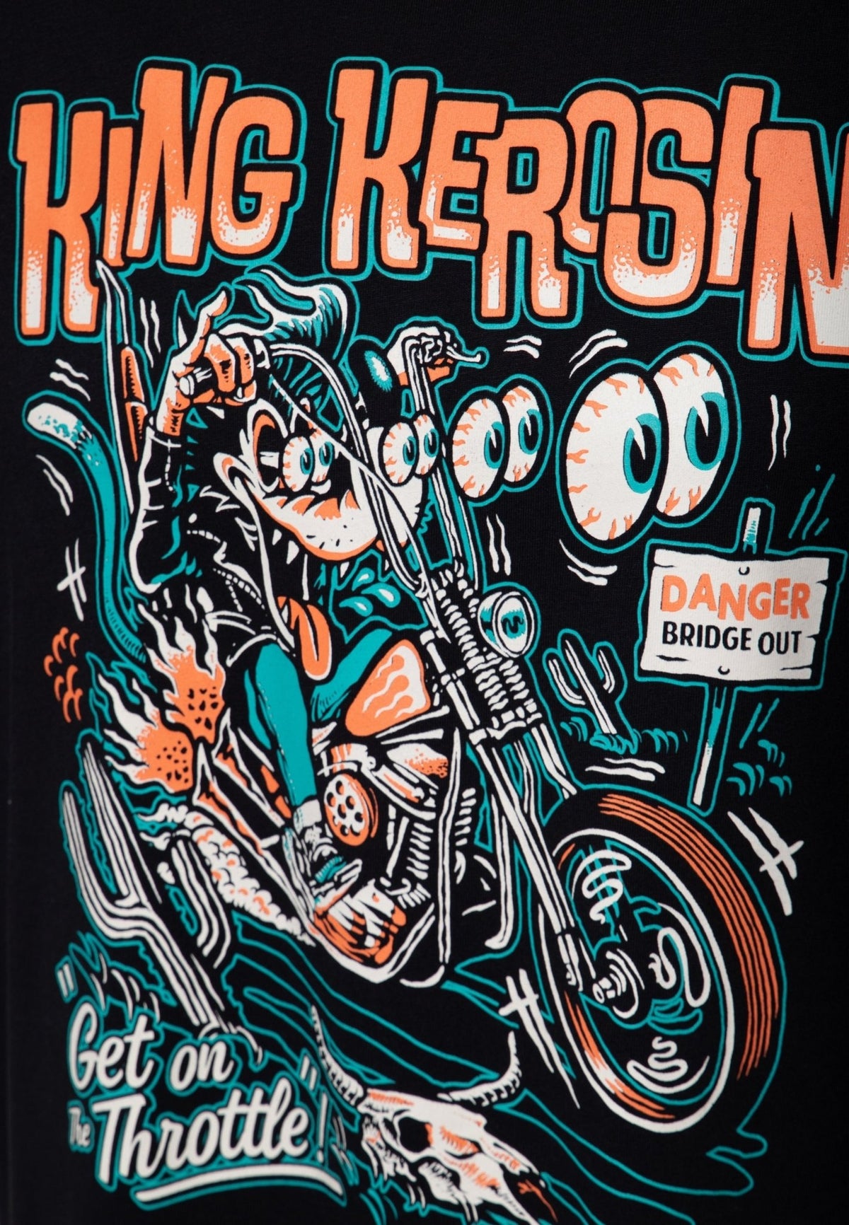 T-Shirt 'Get on the Throttle' in Schwarz – T-Shirts von King Kerosin - Ansicht 4