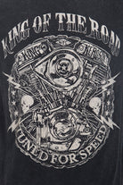 King Kerosin - T-Shirt im Used - Look mit Print «King of the road»