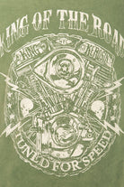 King Kerosin - T-Shirt im Used - Look mit Print «King of the road»