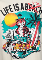 T-Shirt 'Life Is A Bitch' in Offwhite T-Shirts von King Kerosin