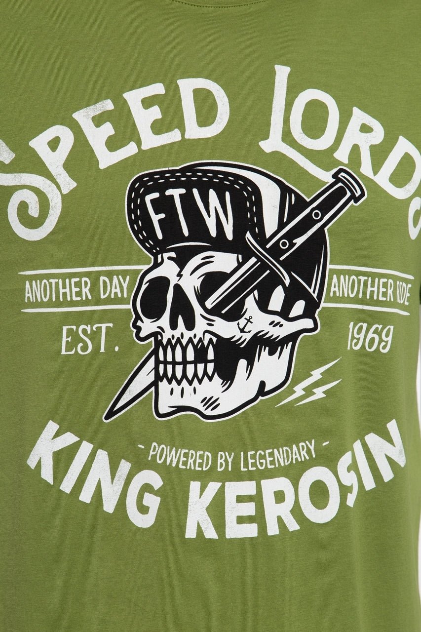 King Kerosin - T-Shirt mit coolem Frontprint «Speed Lords»