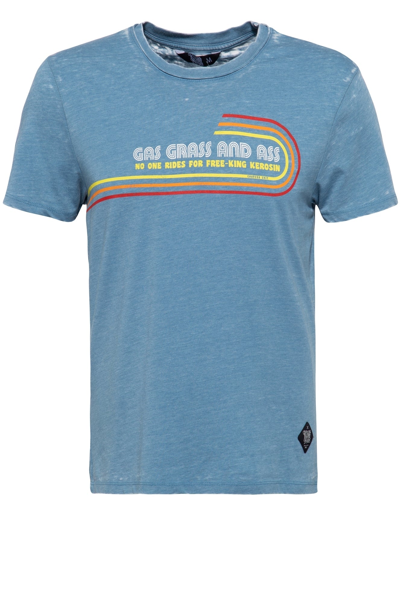 King Kerosin - T-Shirt mit Enzymwash - Effekt »Gas, Grass and Ass«