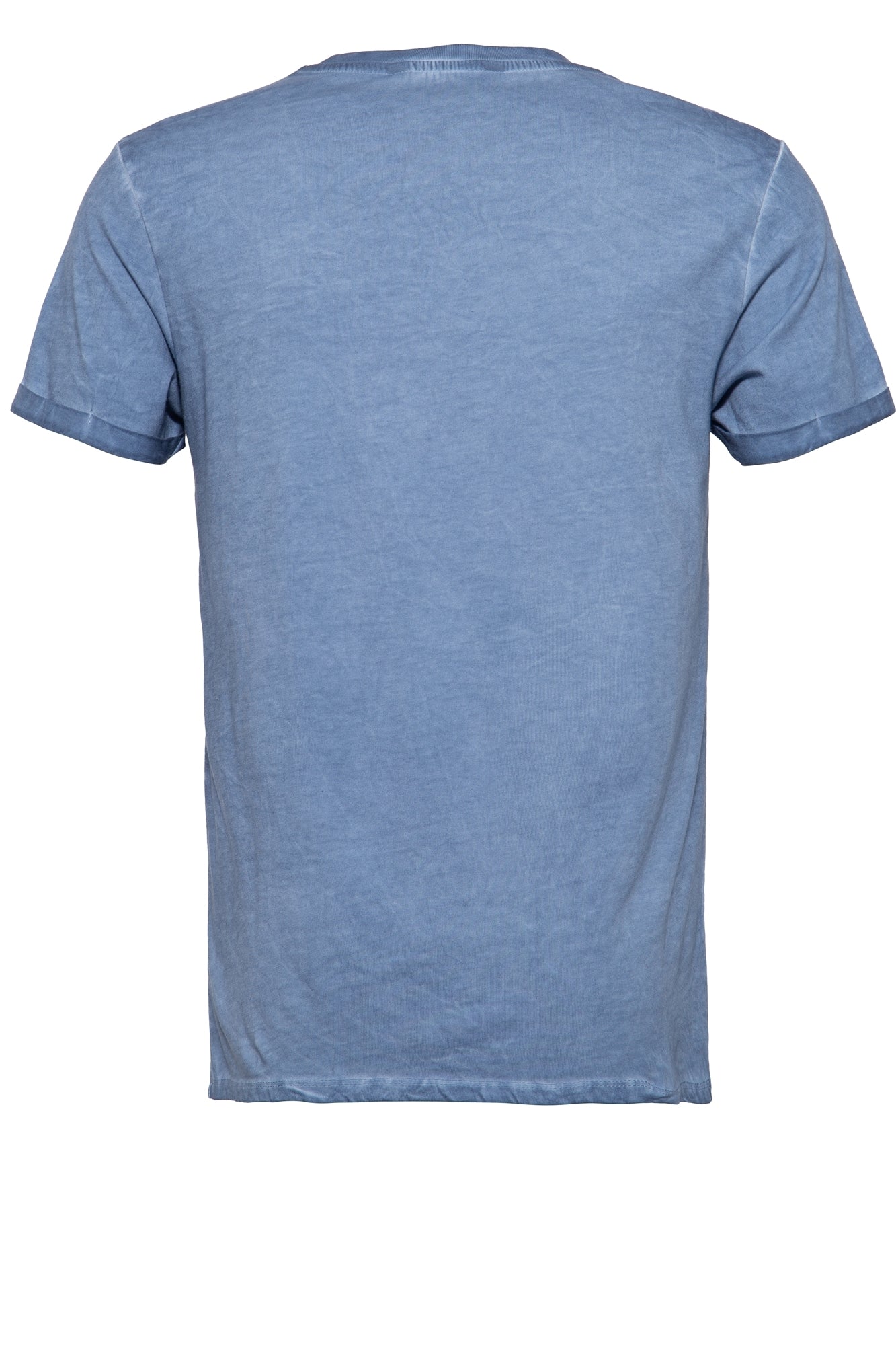 King Kerosin - T-Shirt mit Oilwash - Effekt und Ärmelaufschlag «Garage Built»