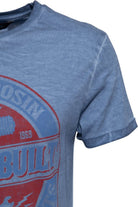 King Kerosin - T-Shirt mit Oilwash - Effekt und Ärmelaufschlag «Garage Built»