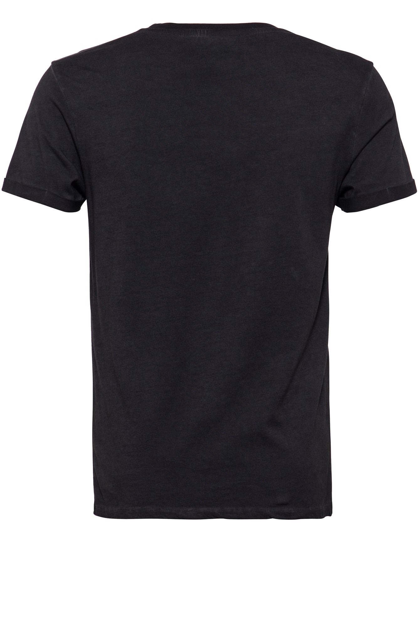 King Kerosin - T-Shirt mit Oilwash - Effekt und Frontprint und Ärmelaufschlag «Rockabilly Greaser»