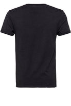 King Kerosin - T-Shirt mit Oilwash - Effekt und Frontprint und Ärmelaufschlag «Rockabilly Greaser»