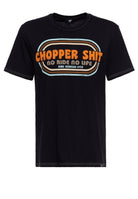 King Kerosin - T - Shirt mit Print und farbigen Absteppungen «Chopper Sh*t»