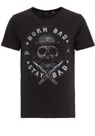King Kerosin - T-Shirt mit Skull Print Born Bad Stay Bad