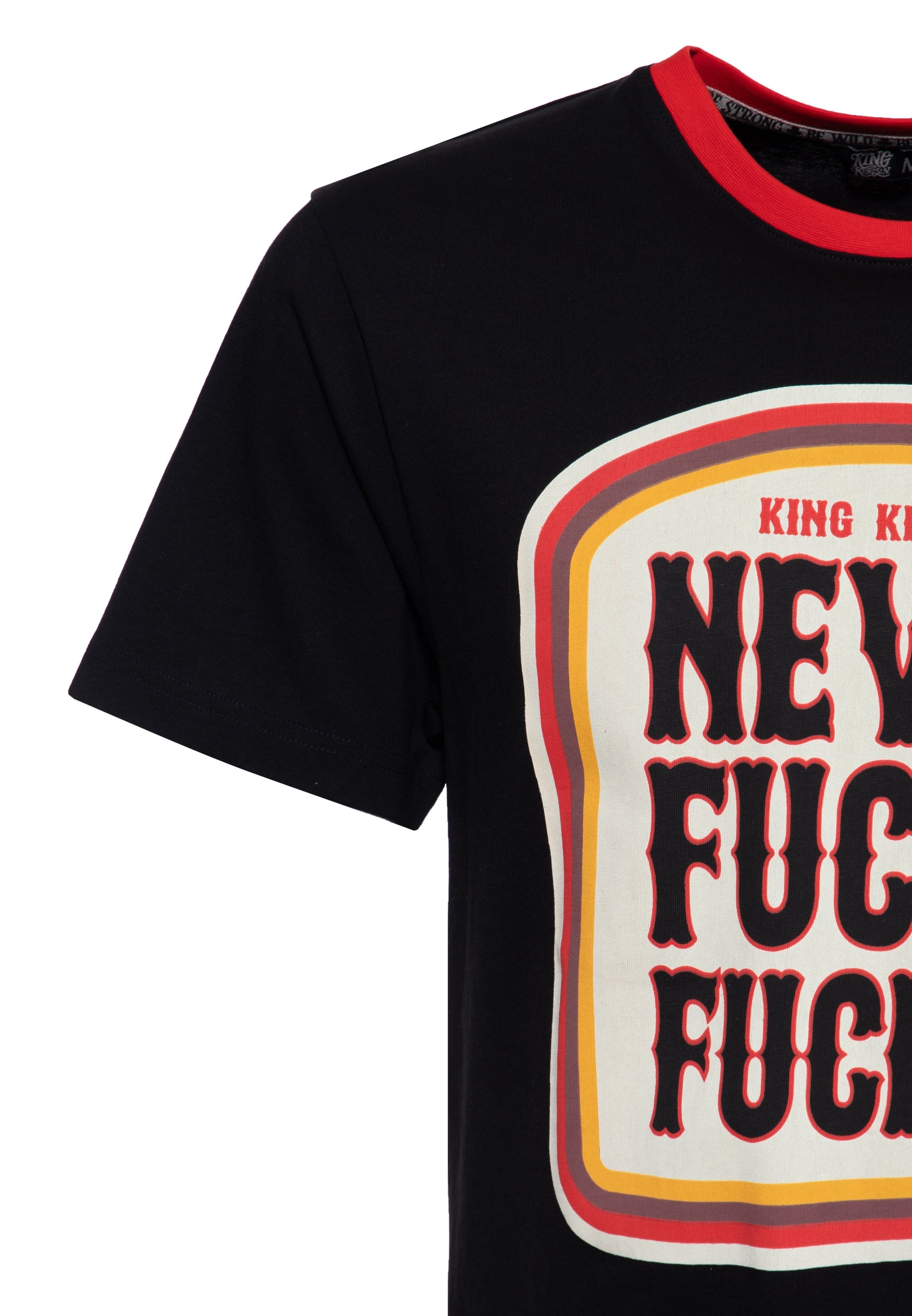 T-Shirt 'Never Fuck A Fucker' in Schwarz T-Shirts von King Kerosin