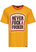 T-Shirt 'Never Fuck A Fucker' in Senf T-Shirts von King Kerosin