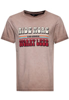 T-Shirt 'Ride More Worry Less' in Hellbraun T-Shirts von King Kerosin