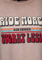 T-Shirt 'Ride More Worry Less' in Hellbraun T-Shirts von King Kerosin