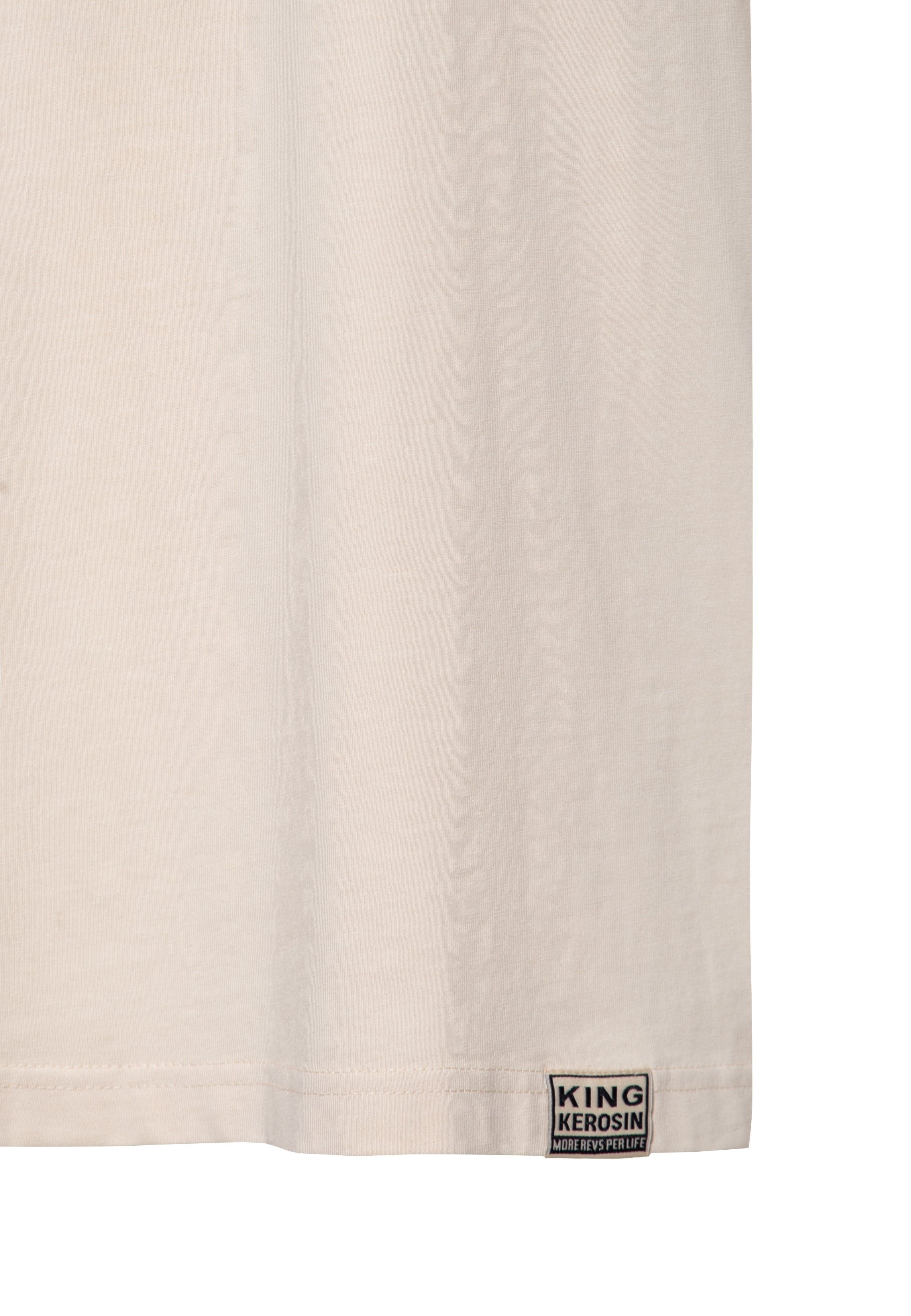 T-Shirt 'Sex, Drugs & Rock 'n' Roll' in Beige T-Shirts von King Kerosin
