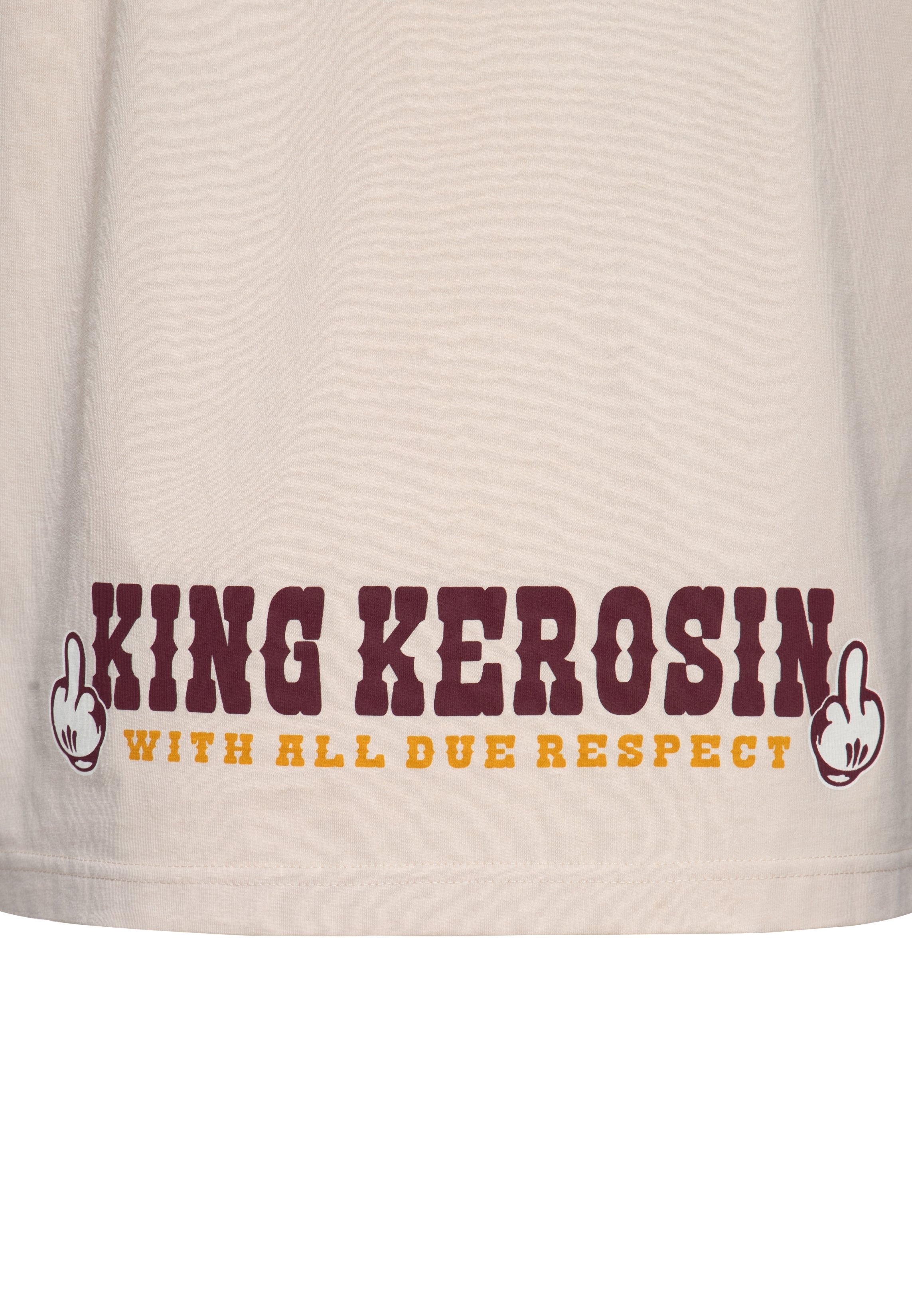 T-Shirt 'Sex, Drugs & Rock 'n' Roll' in Beige T-Shirts von King Kerosin