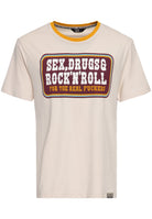 T-Shirt 'Sex, Drugs & Rock 'n' Roll' in Beige T-Shirts von King Kerosin