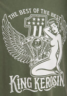 T-Shirt 'The Best of the Best' in Olivgrün – T-Shirts von King Kerosin - Ansicht 4