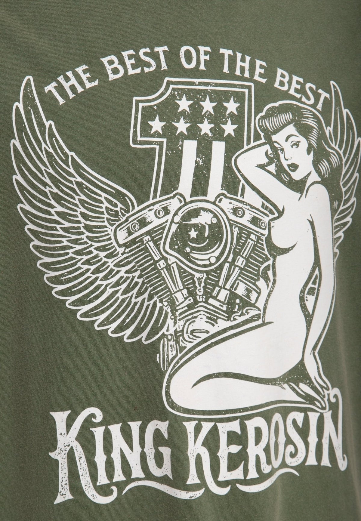 T-Shirt 'The Best of the Best' in Olivgrün – T-Shirts von King Kerosin - Ansicht 4