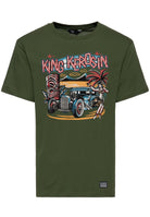 T-Shirt 'Tiki' in Olivgrün – T-Shirts von King Kerosin - Ansicht 1