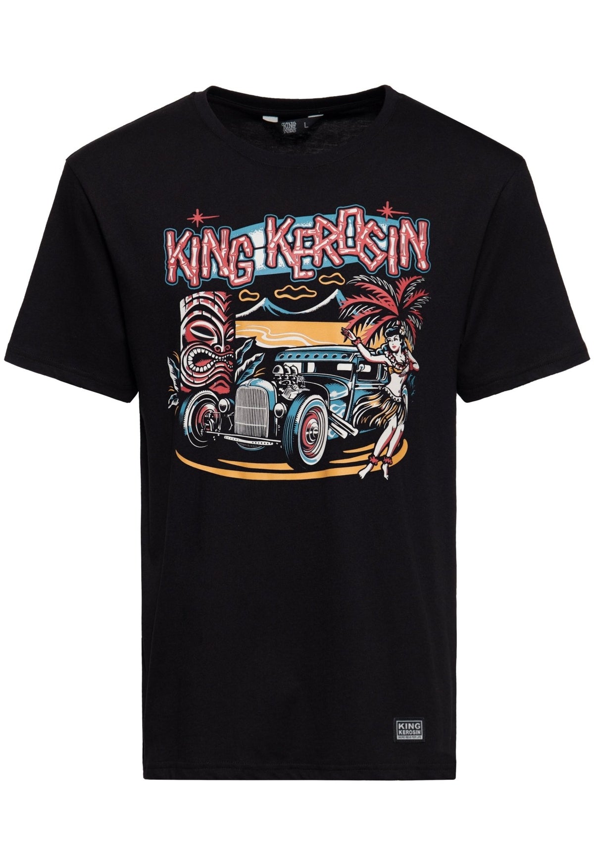 T-Shirt 'Tiki' in Schwarz – T-Shirts von King Kerosin - Ansicht 1