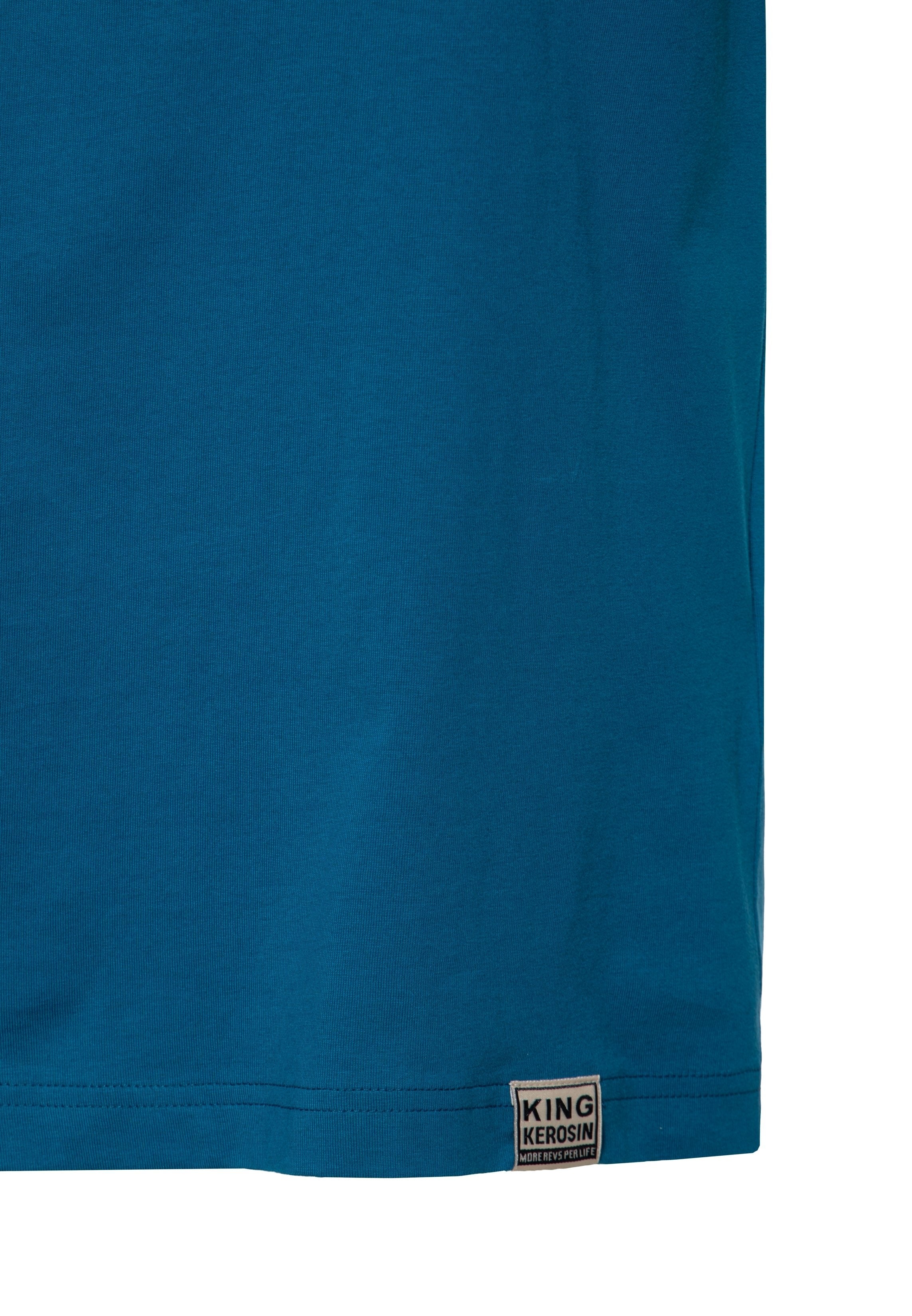 T-Shirt 'Titties & Beer' in Blau T-Shirts von King Kerosin