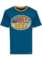 T-Shirt 'Titties & Beer' in Blau T-Shirts von King Kerosin