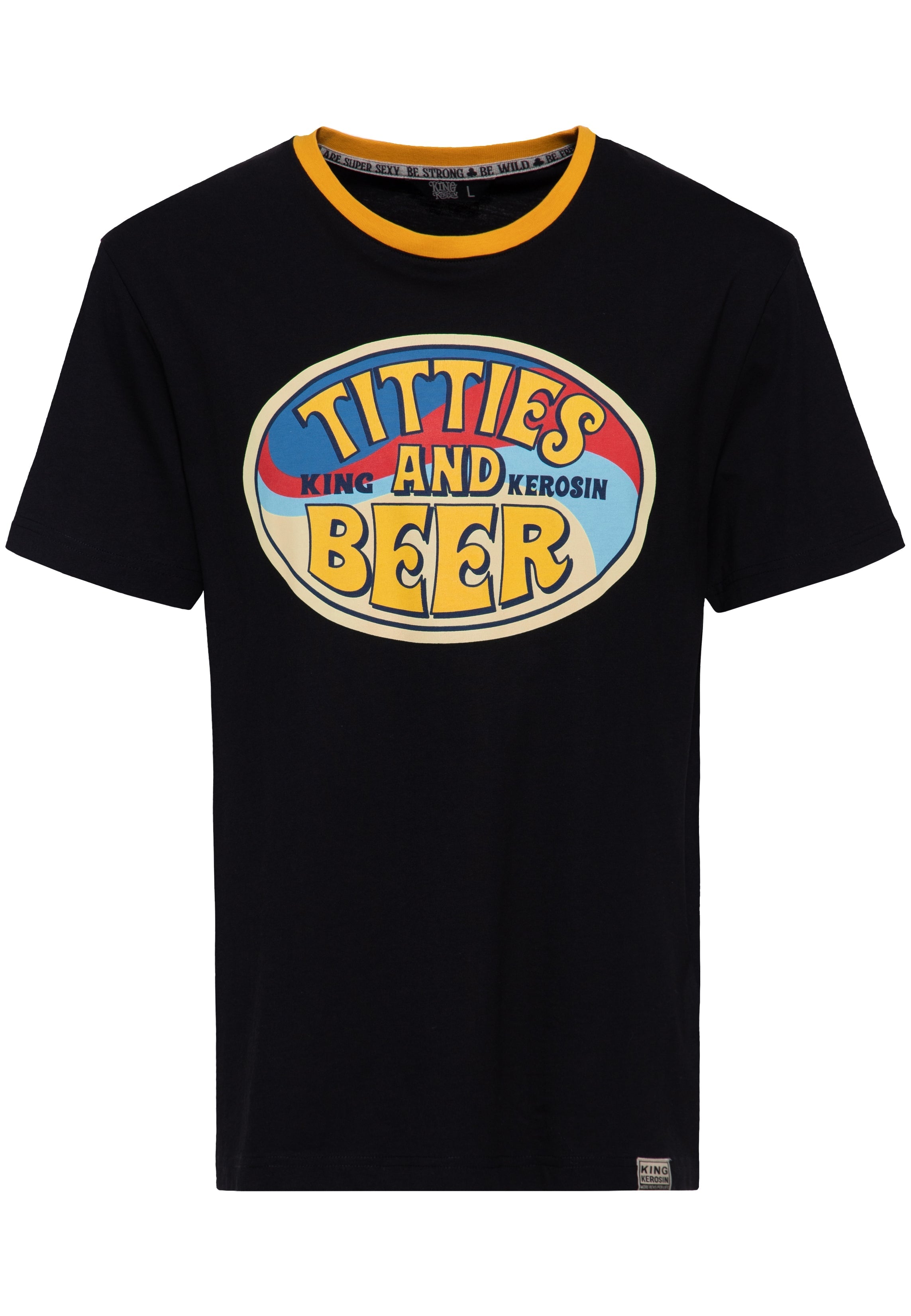 T-Shirt 'Titties & Beer' in Schwarz T-Shirts von King Kerosin