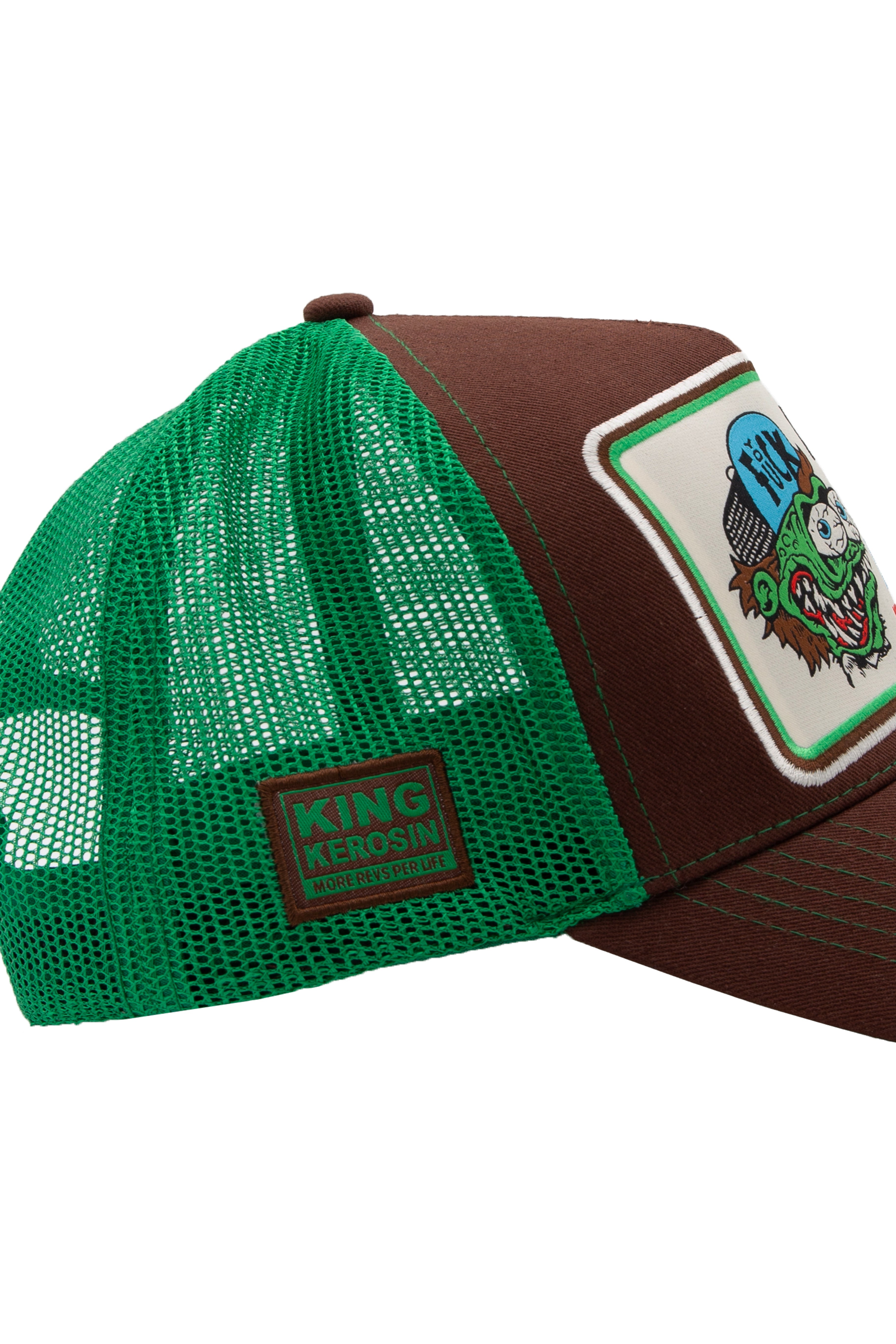 Trucker Cap 'Asphalt Rowdy' in Braun Trucker Cap von King Kerosin