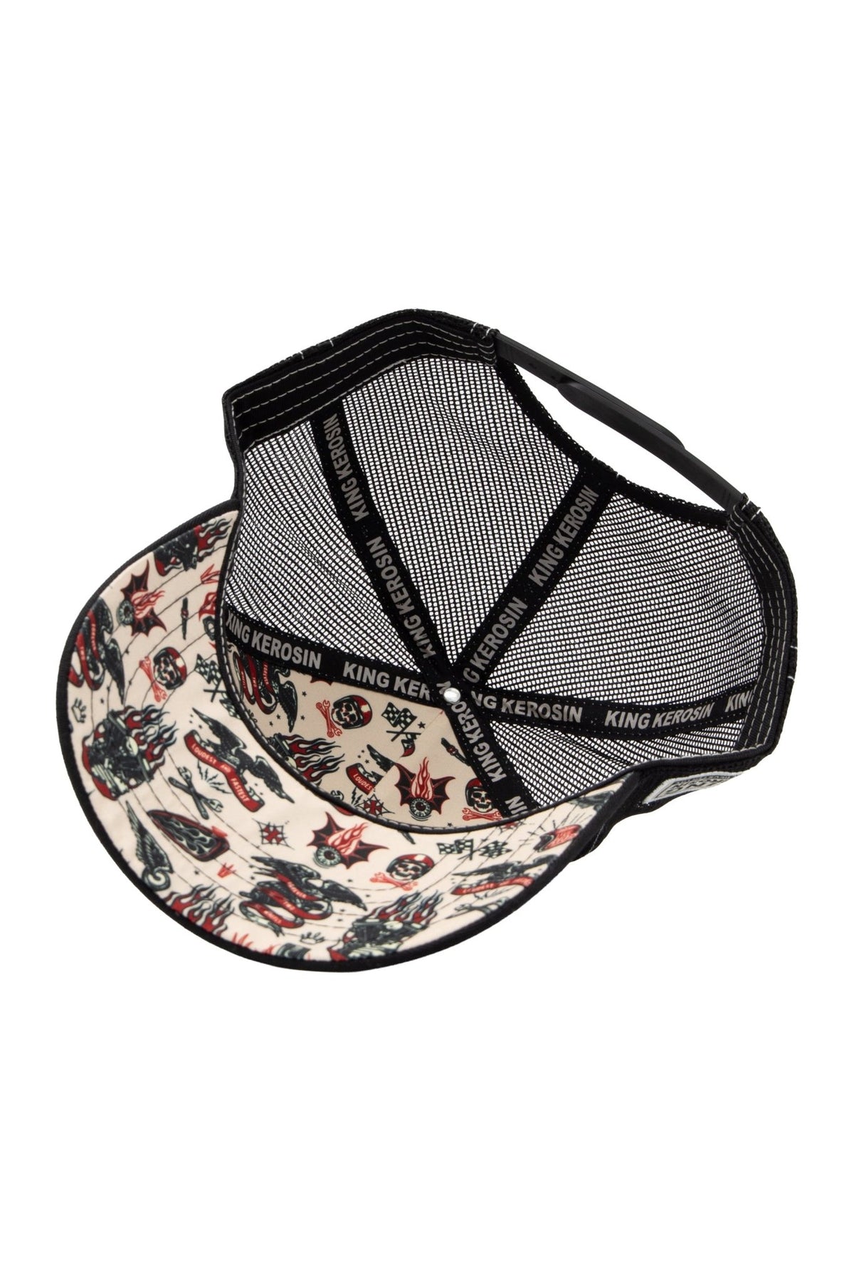 Trucker Cap 'Born to Ride' in Schwarz – Trucker Cap von King Kerosin - Ansicht 12