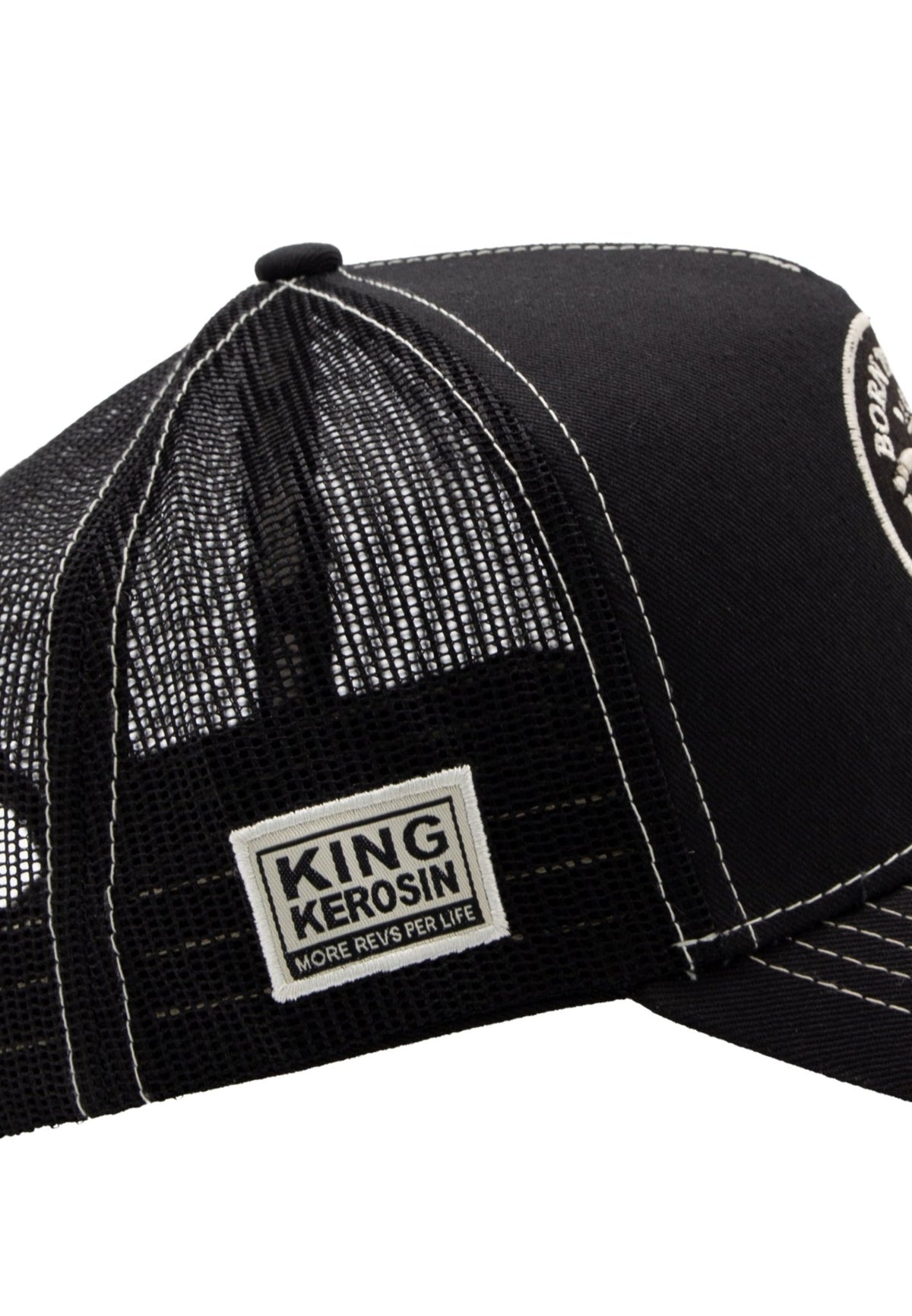 Trucker Cap 'Born to Ride' in Schwarz – Trucker Cap von King Kerosin - Ansicht 13