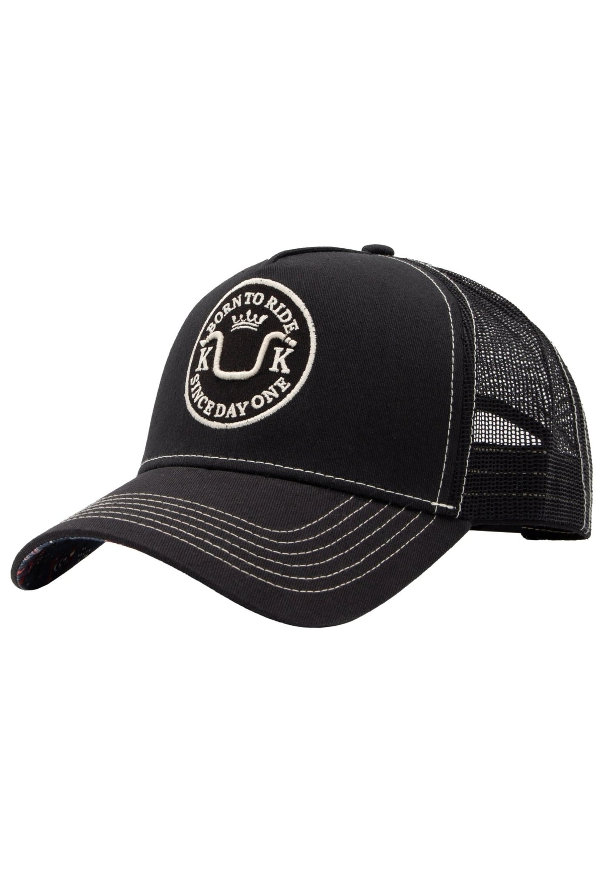 Trucker Cap 'Born to Ride' in Schwarz – Trucker Cap von King Kerosin - Ansicht 8