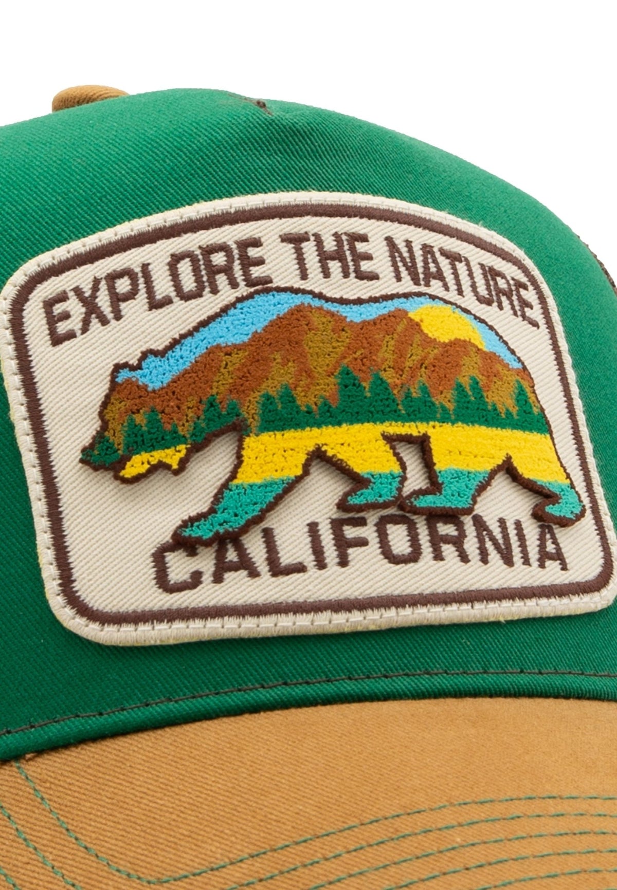 Trucker Cap 'Explore the nature, California' in Grün – Trucker Cap von King Kerosin - Ansicht 7