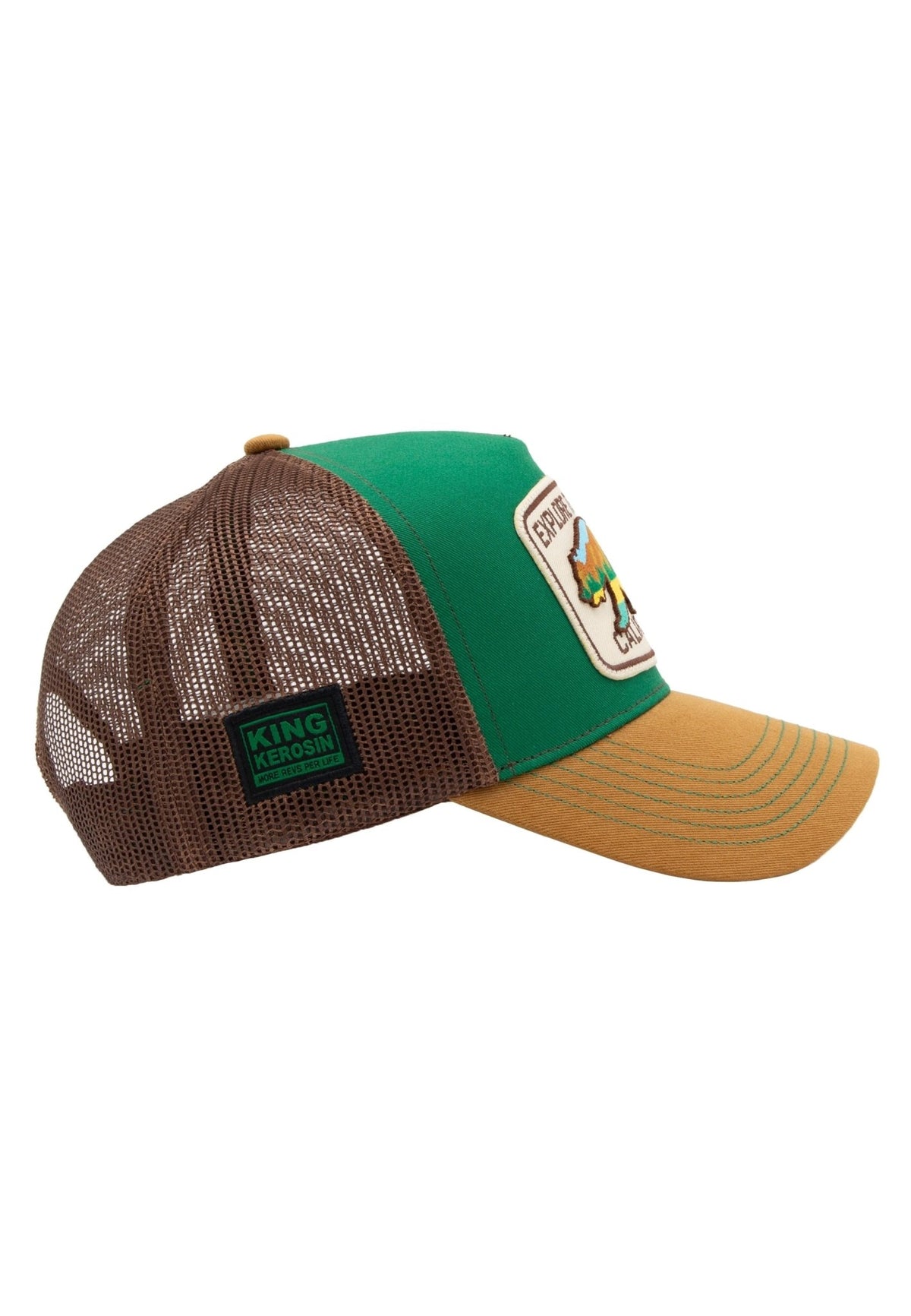 Trucker Cap 'Explore the nature, California' in Grün – Trucker Cap von King Kerosin - Ansicht 6