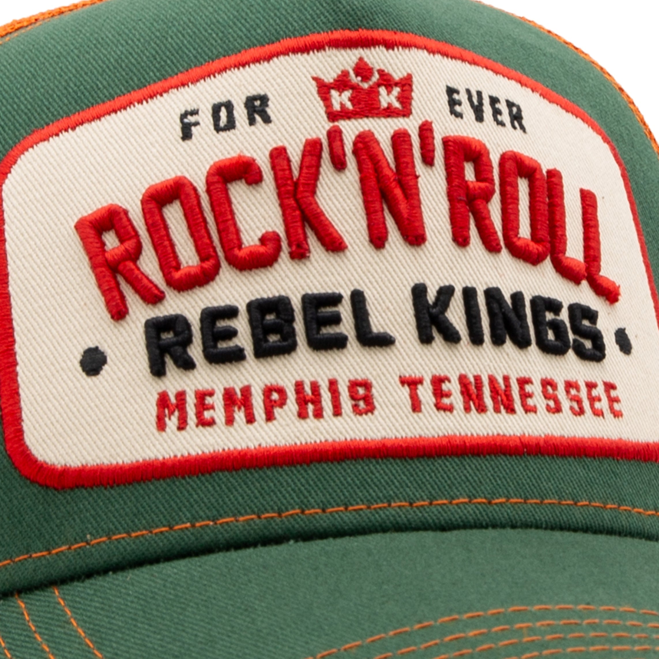 Trucker Cap 'Forever Rock'n'Roll' in Grün Trucker Cap von King Kerosin