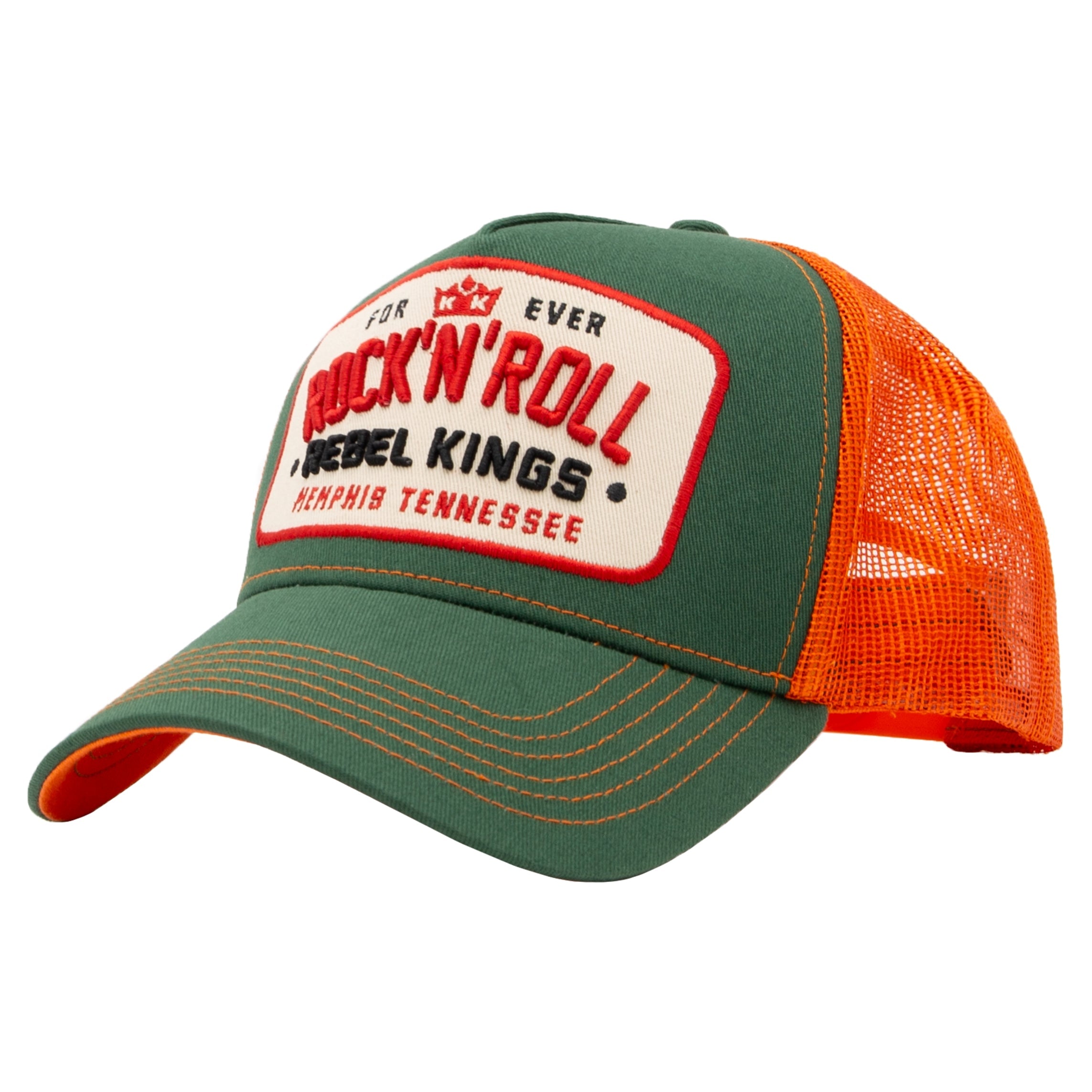 Trucker Cap 'Forever Rock'n'Roll' in Grün Trucker Cap von King Kerosin