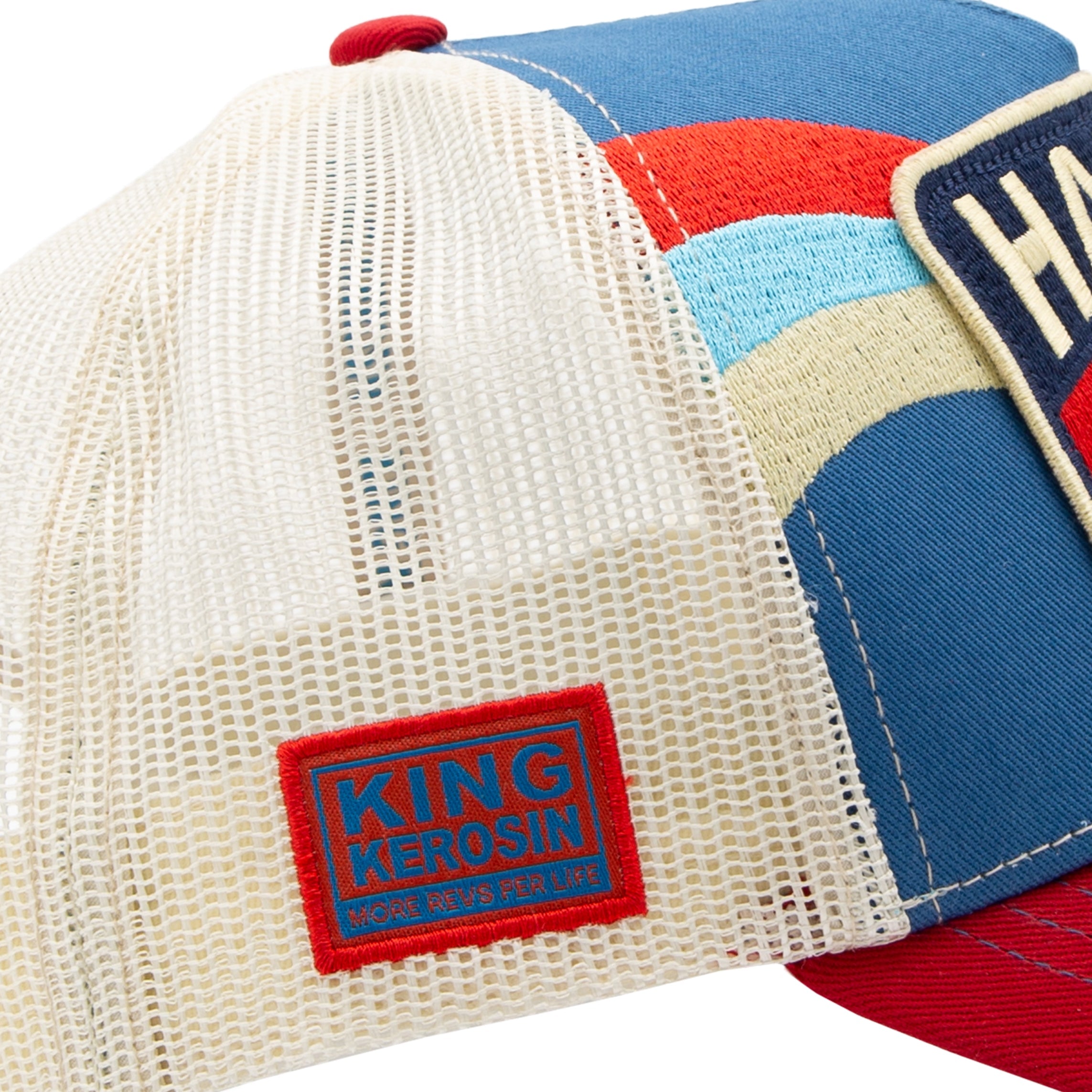 Trucker Cap 'Hard In - Out Soft' in Blau Trucker Cap von King Kerosin