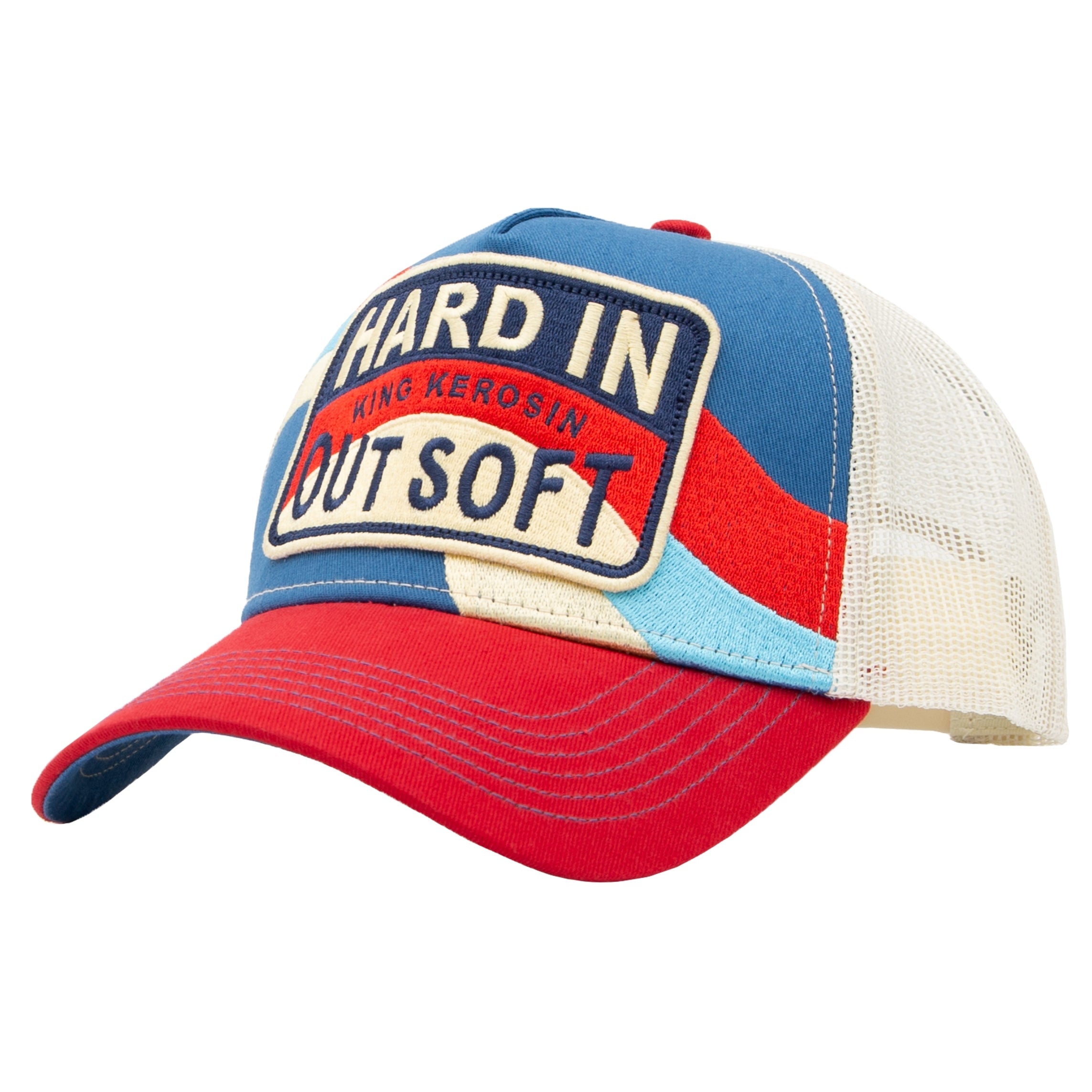 Trucker Cap 'Hard In - Out Soft' in Blau Trucker Cap von King Kerosin