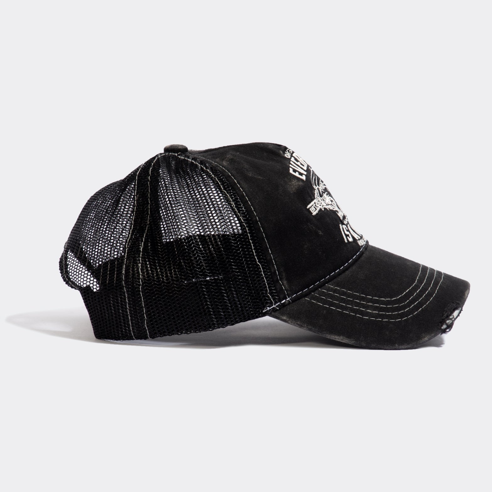King Kerosin - Trucker Cap im Used - Look «Every Day is a Fight»