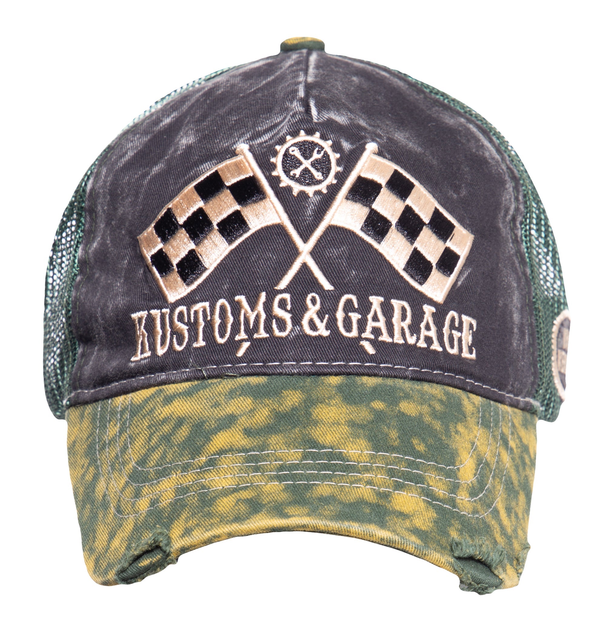 King Kerosin - Trucker Cap im Used - Look «Kustoms & Garage»