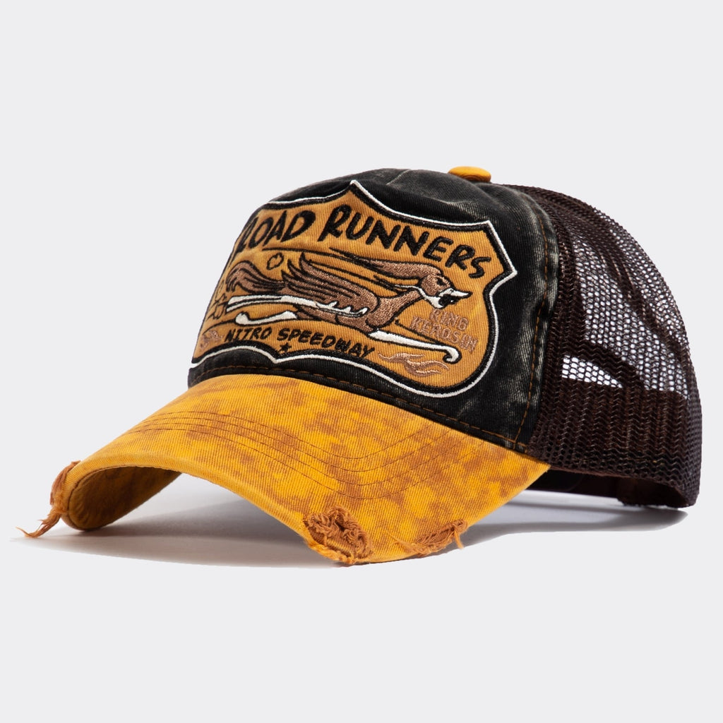 Queen Kerosin Trucker Cap im Used-Look «Road Runners»