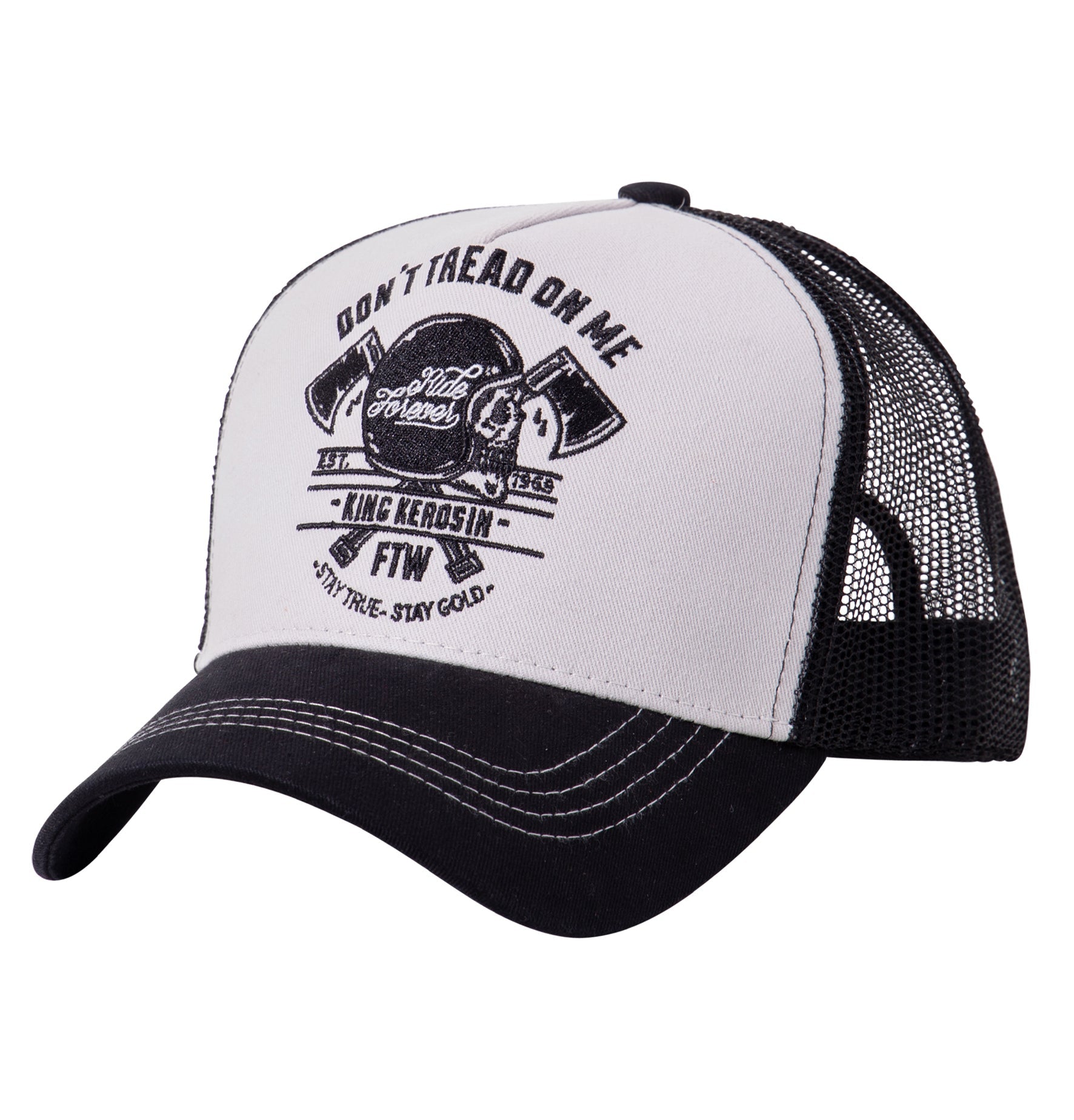 King Kerosin - Trucker Cap mit Front - Stickerei «Don't Tread On Me»