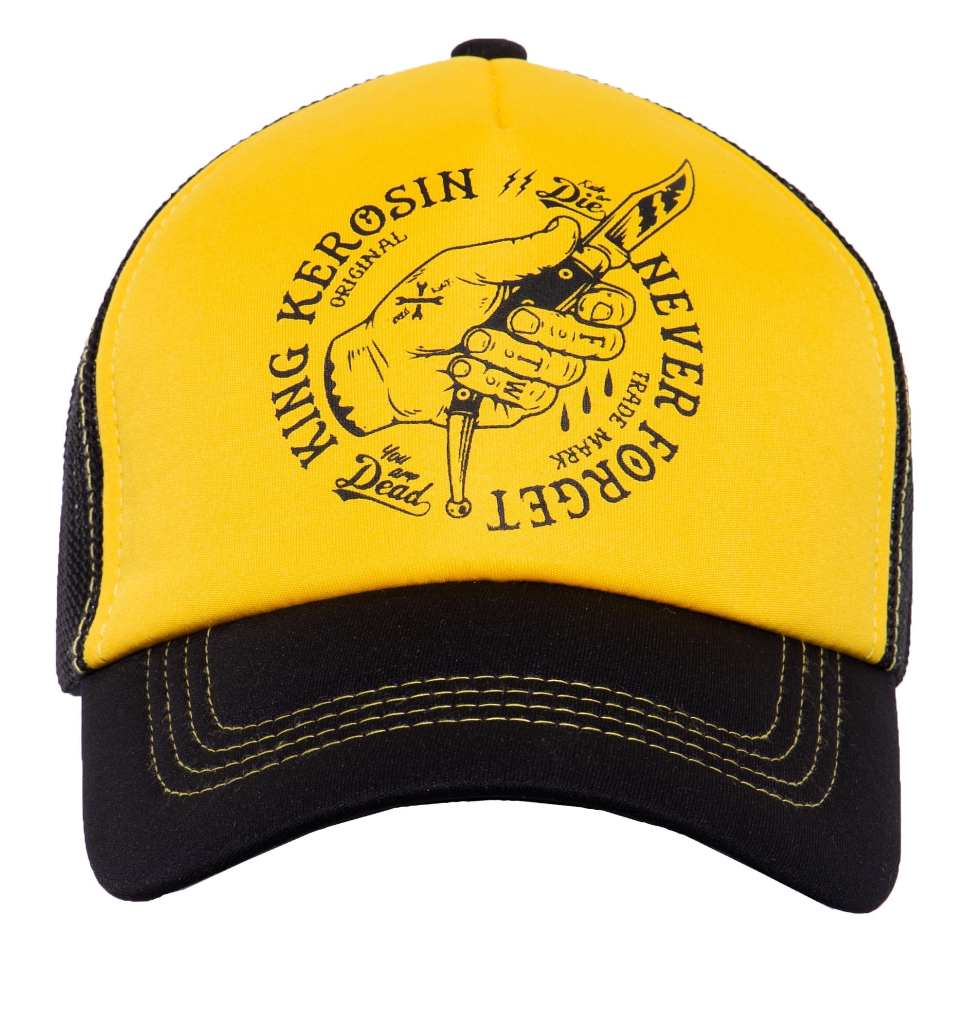King Kerosin - Trucker Cap mit Mesheinsatz und Print «Never Forget»
