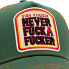 Trucker Cap 'Never Fuck A Fucker' in Grün Trucker Cap von King Kerosin